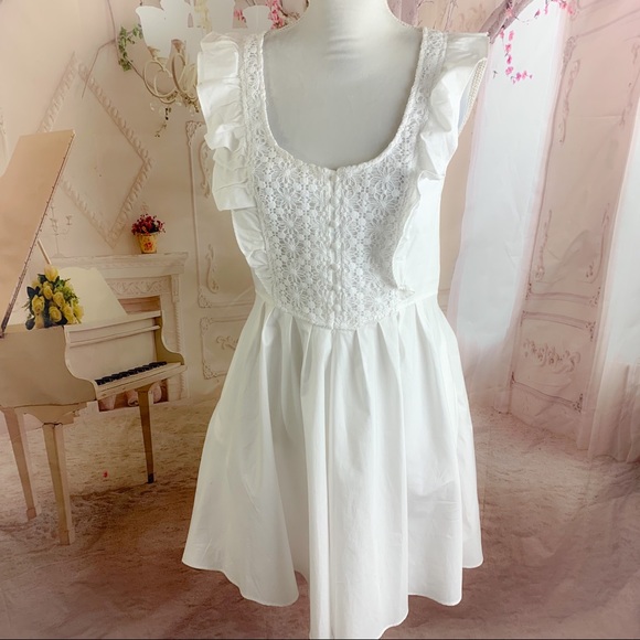 Free People Half Moon Embroidered Mini Dress - Picture 2 of 11